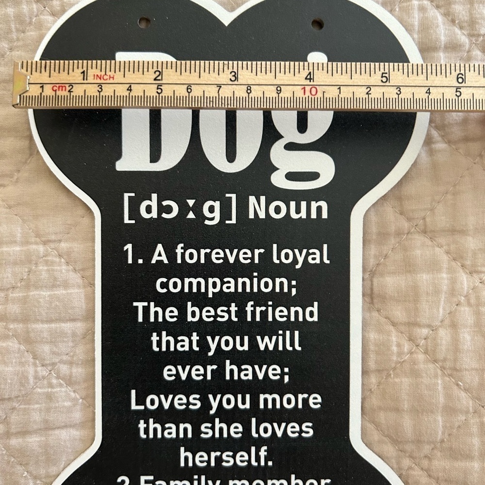 Bone Shaped Hanging Wood Sign.  DOG A Forever Loyal Companion / BRAND NEW - Picture 5 of 8